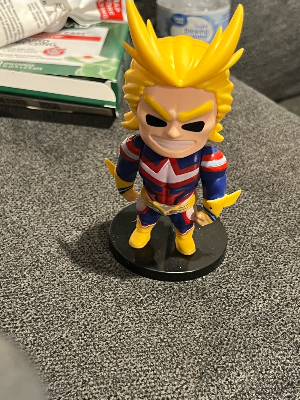 Yellow and Blue Superhero Figurine Collectible - Unbranded